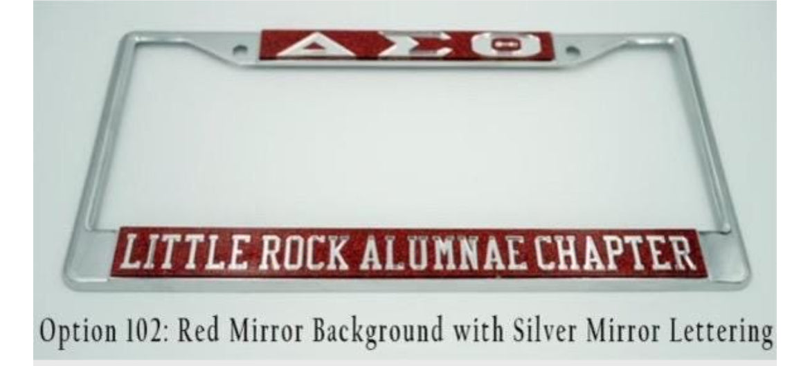 Delta Sigma Theta Car Frames - Custom
