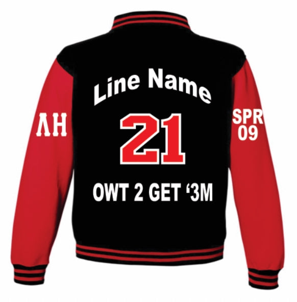 Delta Sigma Theta Varsity Jacket Blk/Red
