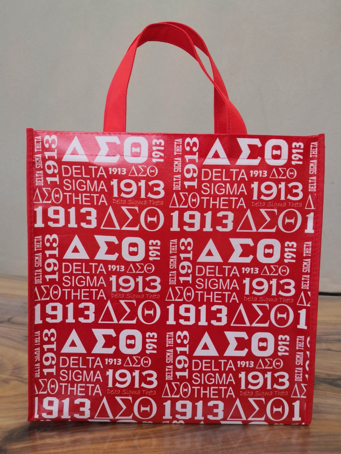 Delta Sigma Theta Waterproof Laminated Shopping Tote