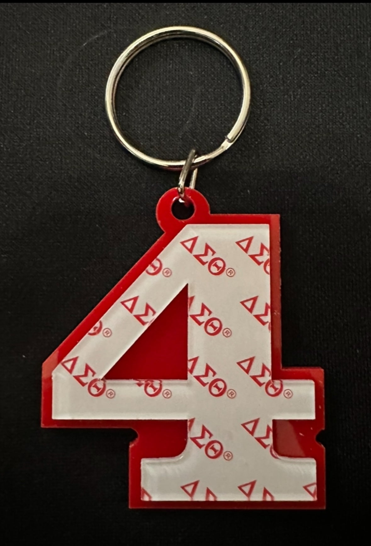 Delta Sigma Theta Custom Number Keychains