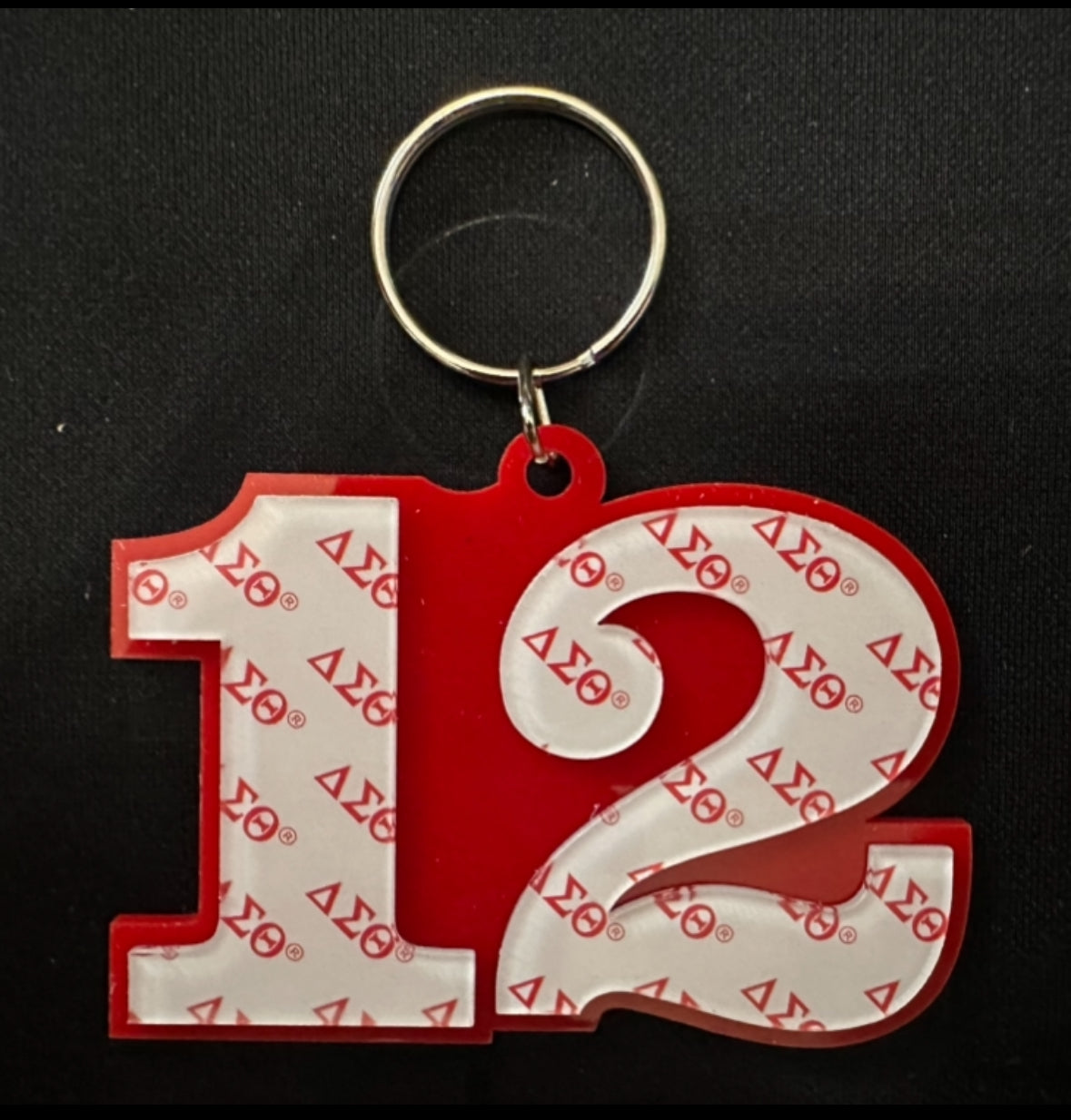 Delta Sigma Theta Custom Number Keychains