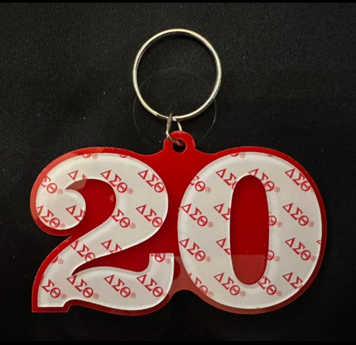 Delta Sigma Theta Custom Number Keychains