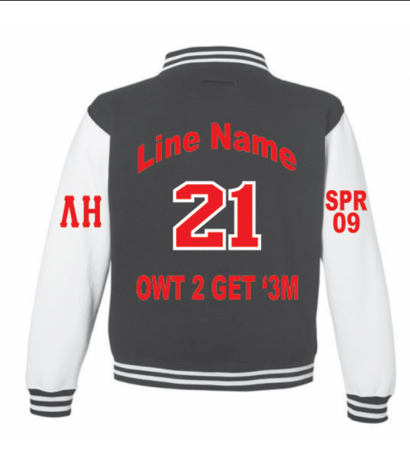 Delta Sigma Theta Varsity Jacket Blk/Red