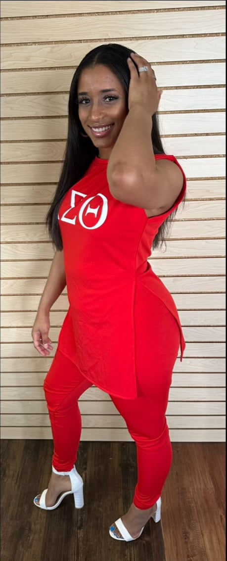 Delta Sigma Theta Sleeveless Fashion Outfit