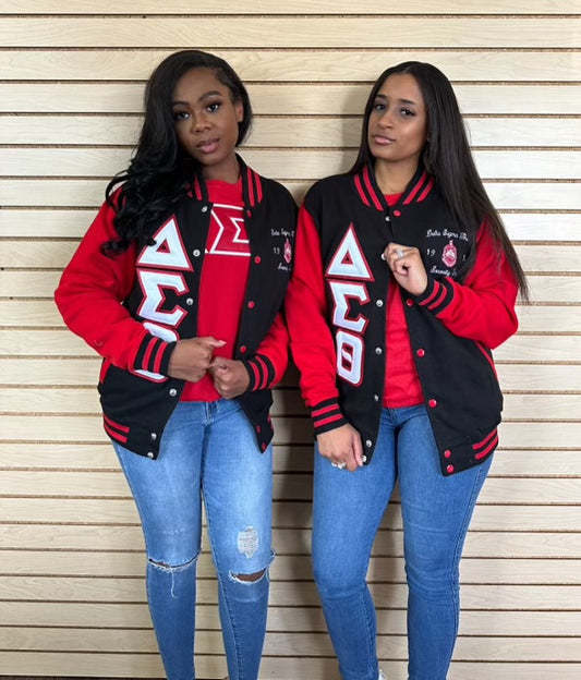 Delta Sigma Theta Varsity Jacket Blk/Red