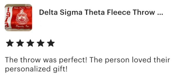 Delta Sigma Theta Fleece Throw