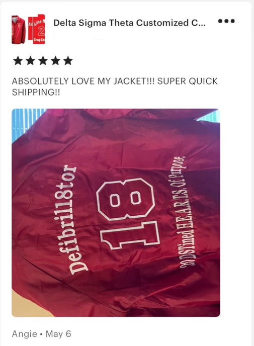 Delta Sigma Theta Coach Jacket