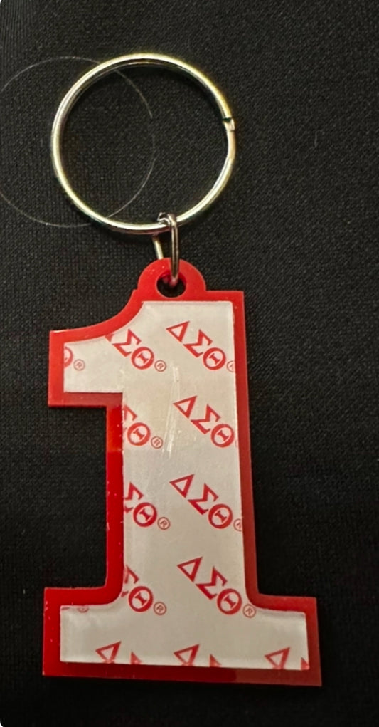 Delta Sigma Theta Custom Number Keychains