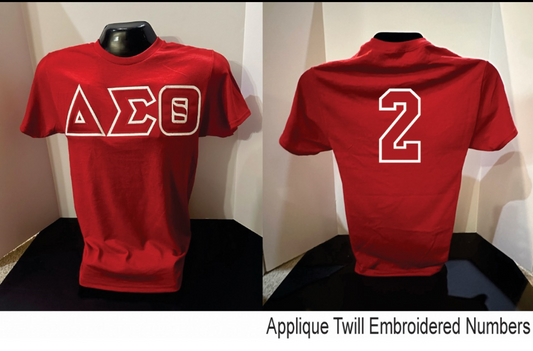 Delta Sigma Theta Applique Twill Embroidery (Includes Line Number)