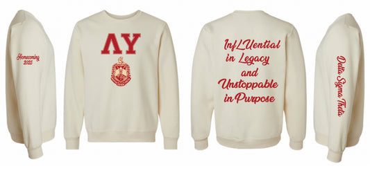 Delta Sigma Theta Lambda Upsilon Cream Sweatshirt